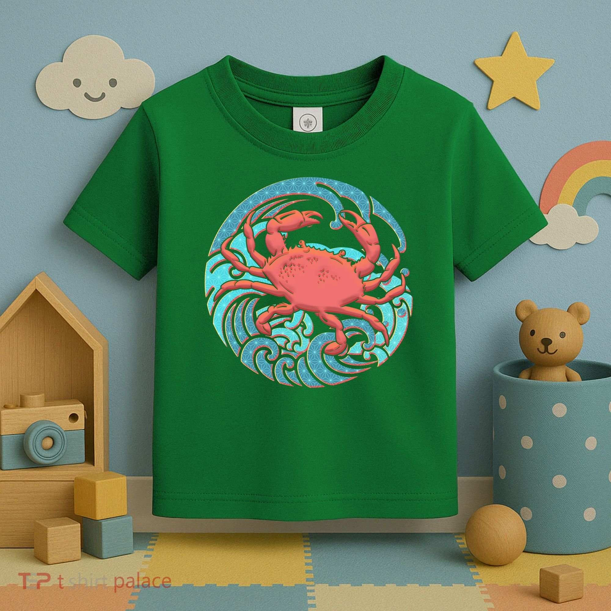 Japanese Water Wave Crab Toddler T-Shirt