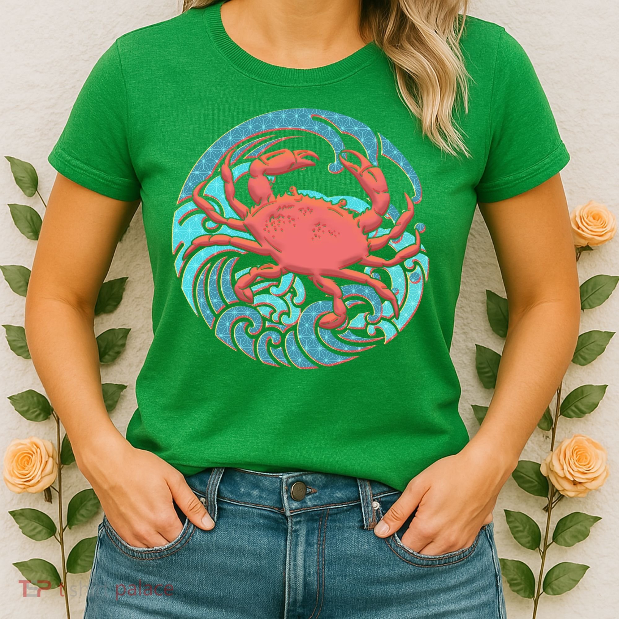Japanese Water Wave Crab Women's T-Shirt