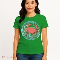 Japanese Water Wave Crab Women's T-Shirt thumb 4