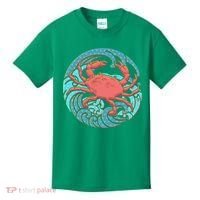 Japanese Water Wave Crab Kids T-Shirt thumb 0