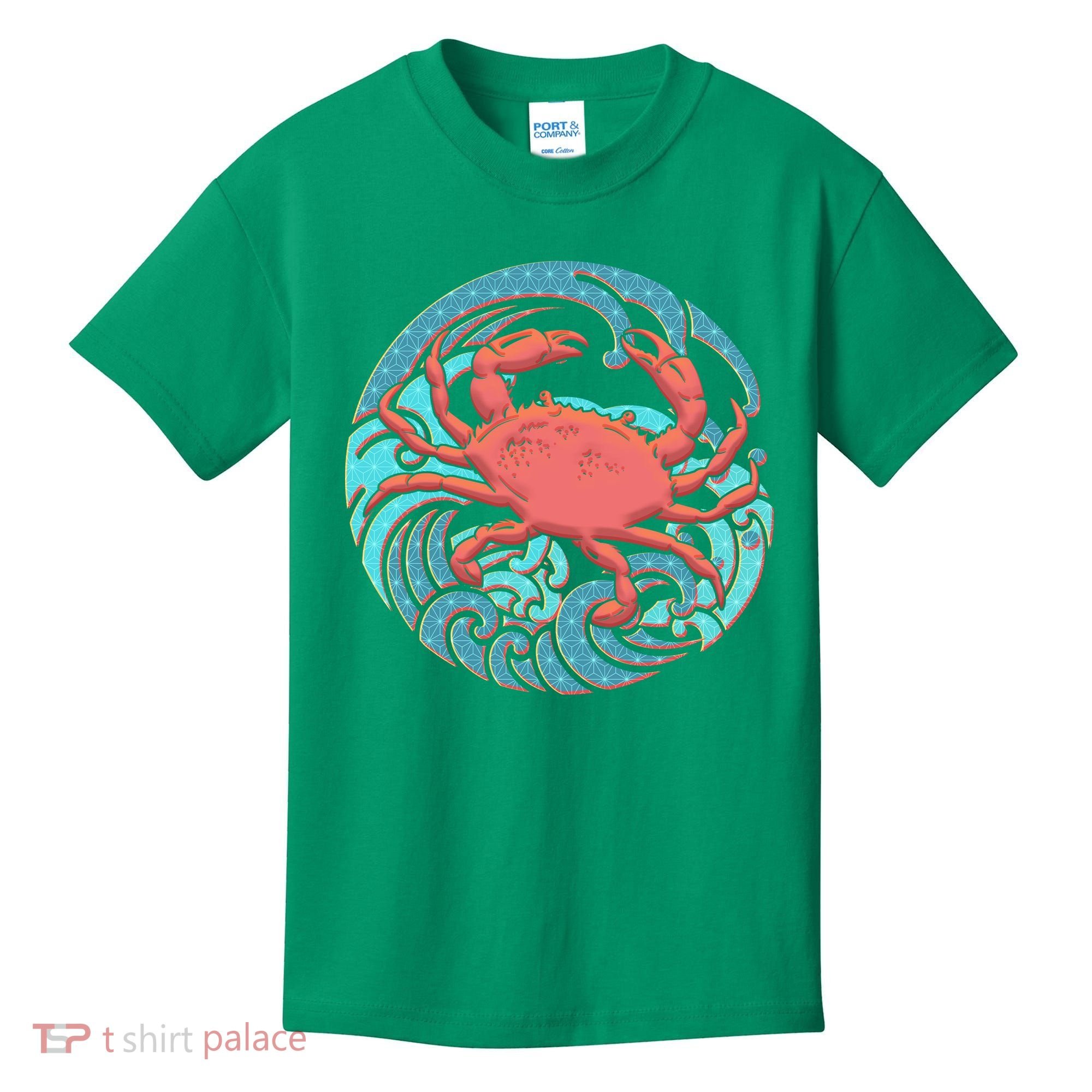 Japanese Water Wave Crab Kids T-Shirt