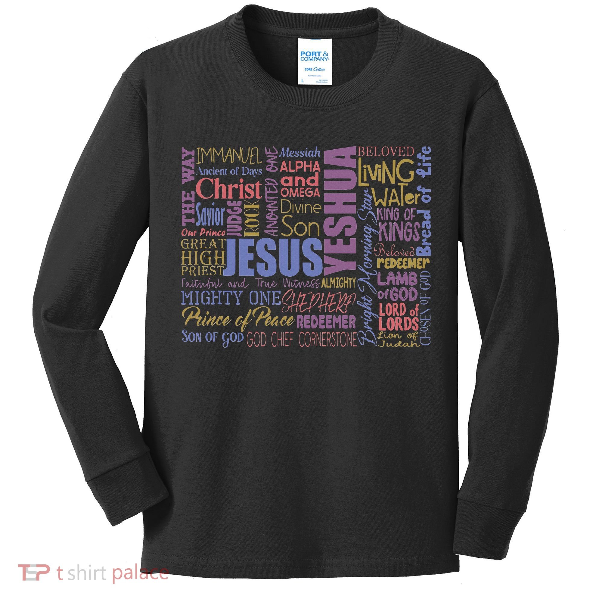 Jeus Yeshua God Christ Kids Long Sleeve Shirt