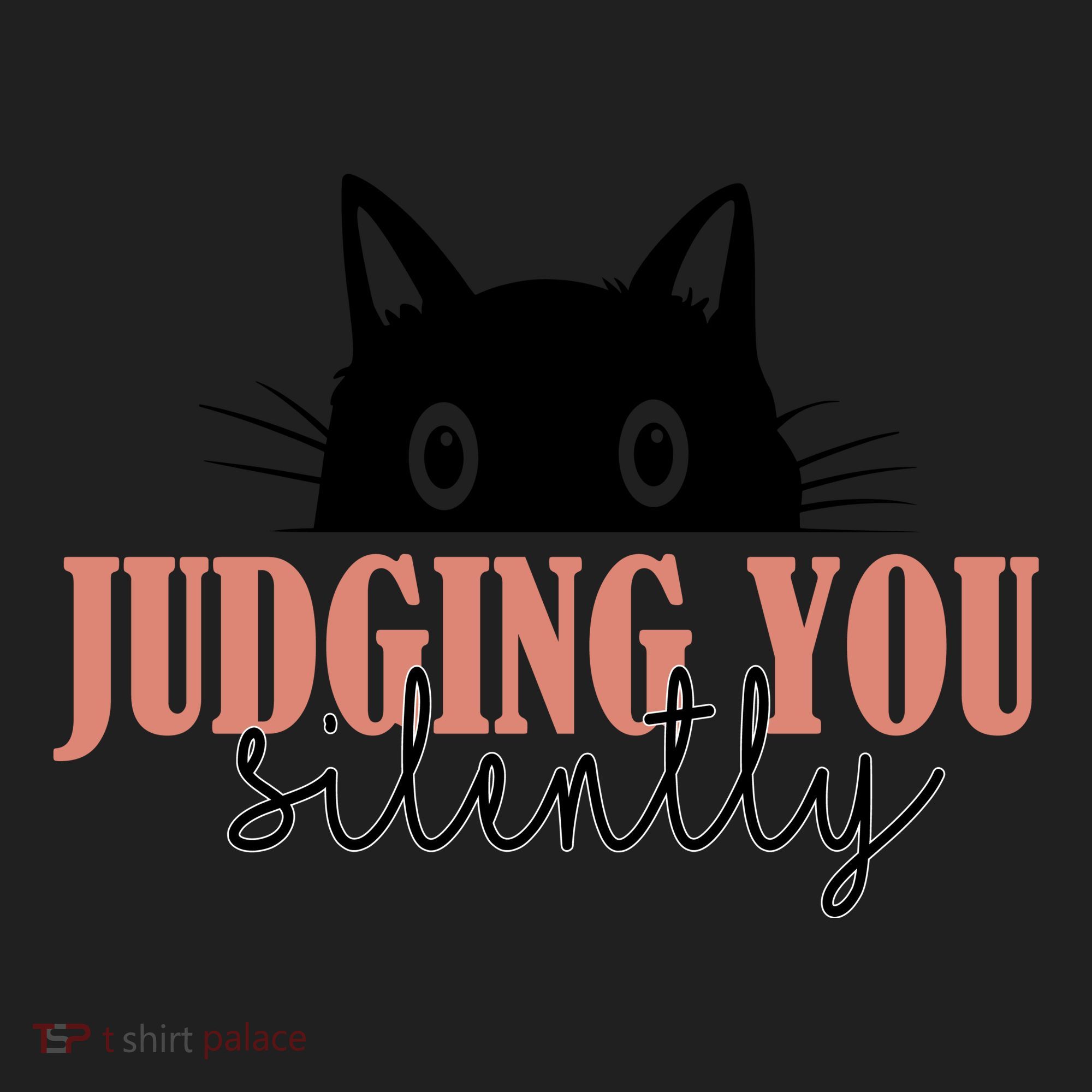 Judging You Silently Funny Black Cat Women's Sweatshirt