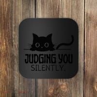 Judging You Silently Coaster thumb 0