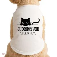 Judging You Silently Doggie Tank thumb 0
