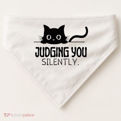 Judging You Silently USA-Made Doggie Bandana