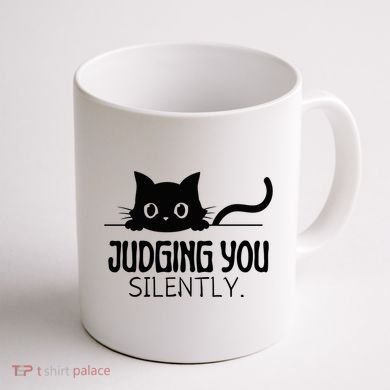 Judging You Silently Coffee Mug back