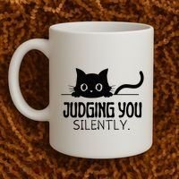 Judging You Silently Coffee Mug thumb 2