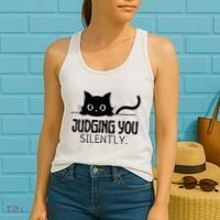 Judging You Silently Women's Tank Top thumb 2