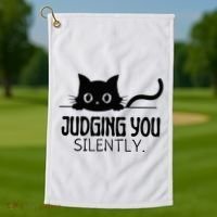 Judging You Silently Golf Towel thumb 1