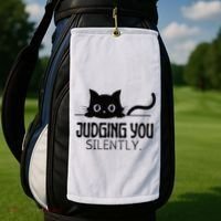 Judging You Silently Golf Towel thumb 2