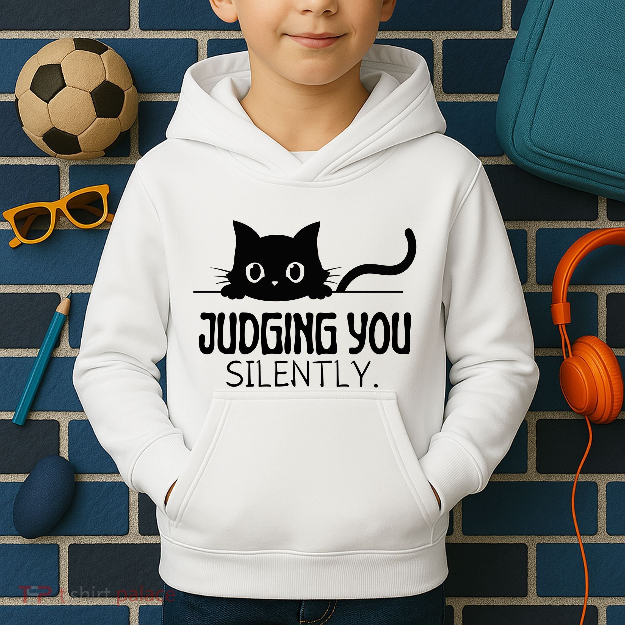 Judging You Silently Kids Hoodie