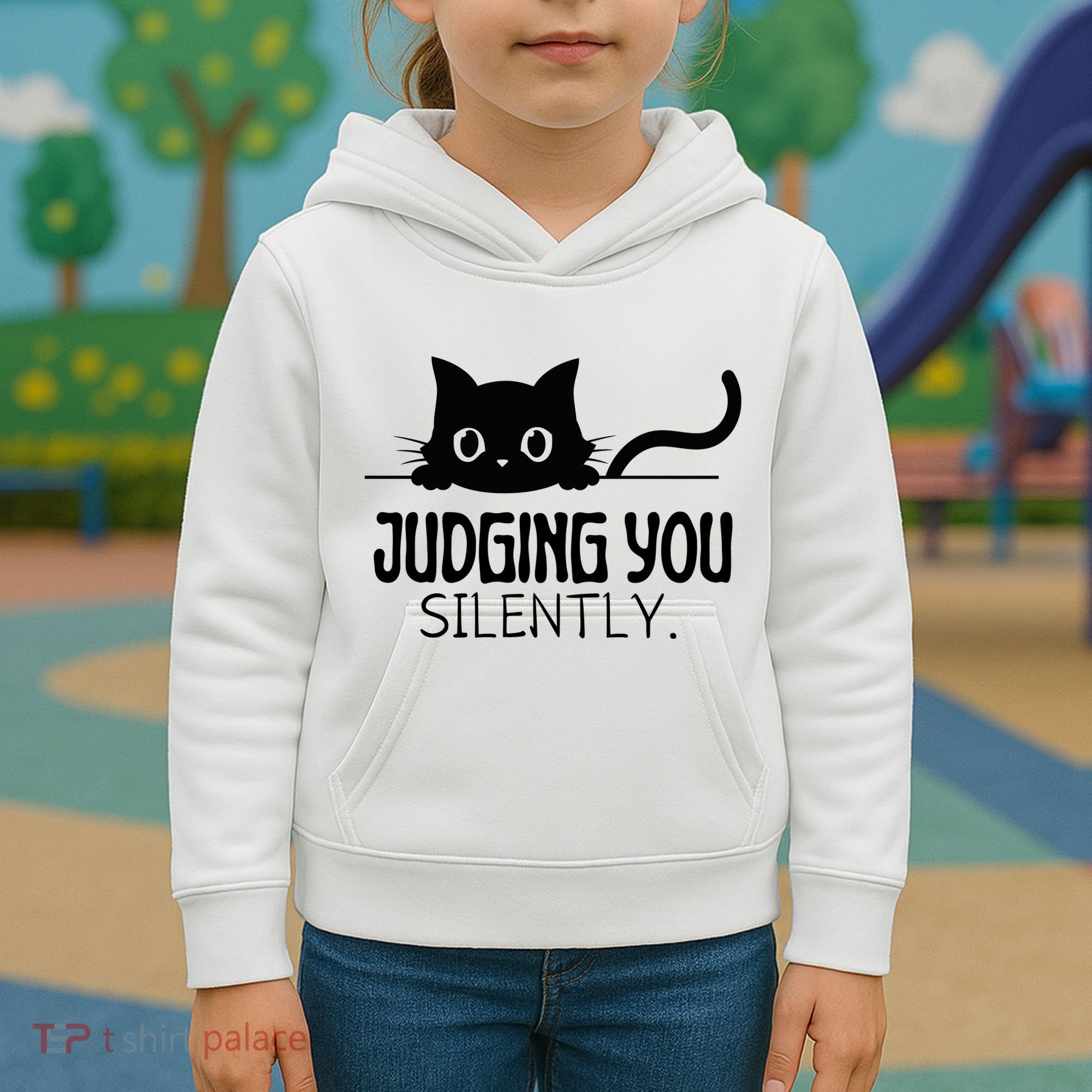 Judging You Silently Kids Hoodie