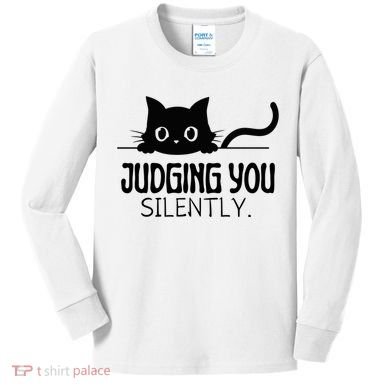 Judging You Silently Kids Long Sleeve Shirt