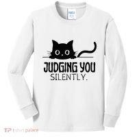 Judging You Silently Kids Long Sleeve Shirt thumb 0