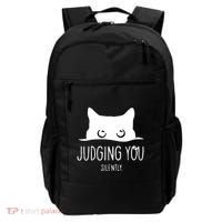 Judging You Silently Funny Cat Backpack thumb 0