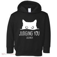 Judging You Silently Funny Cat Toddler Hoodie thumb 0