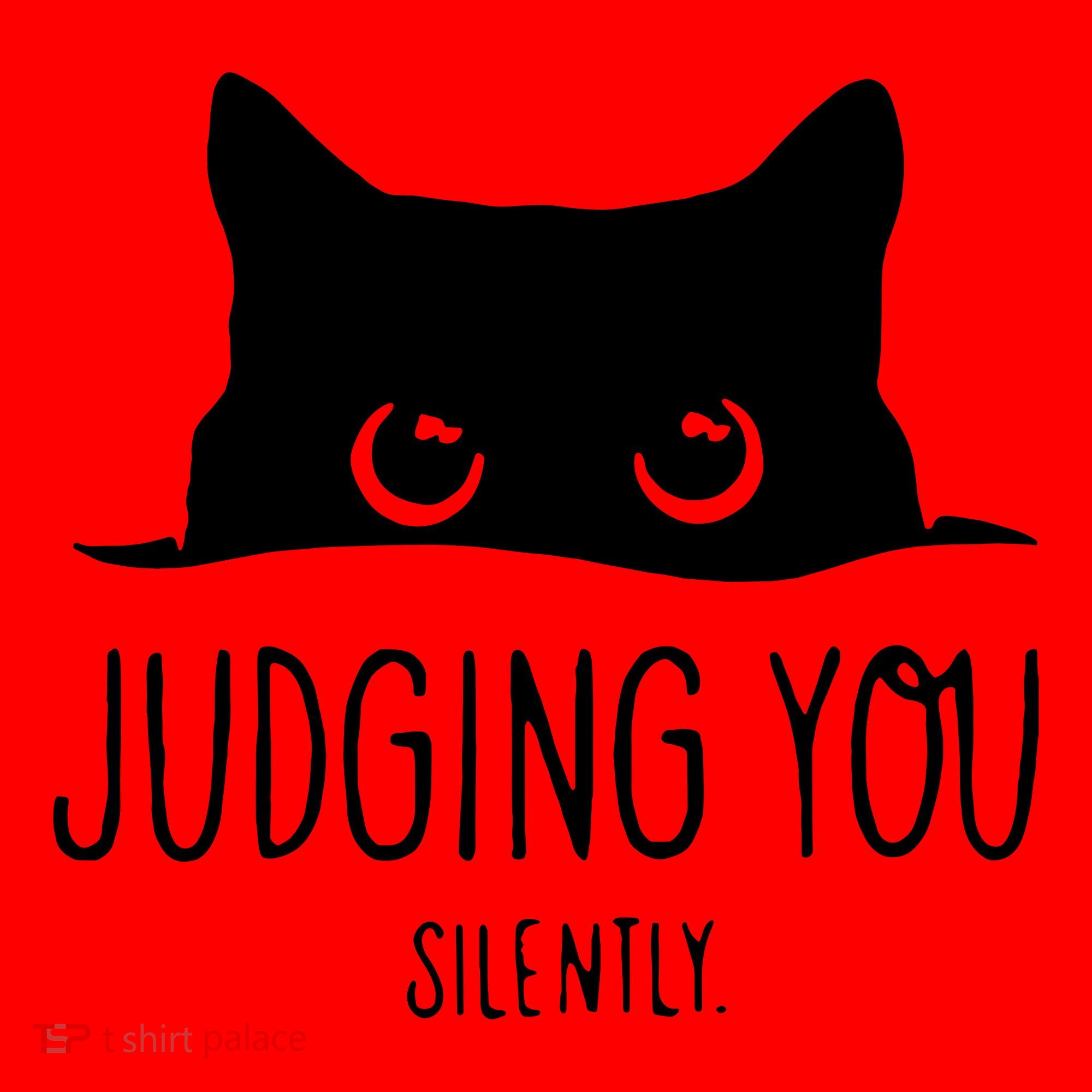 Judging You Silently Funny Cat Santa Hat