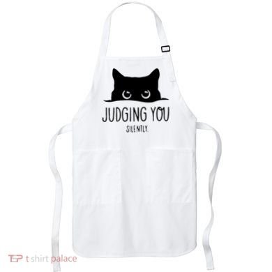 Judging You Silently Funny Cat Apron