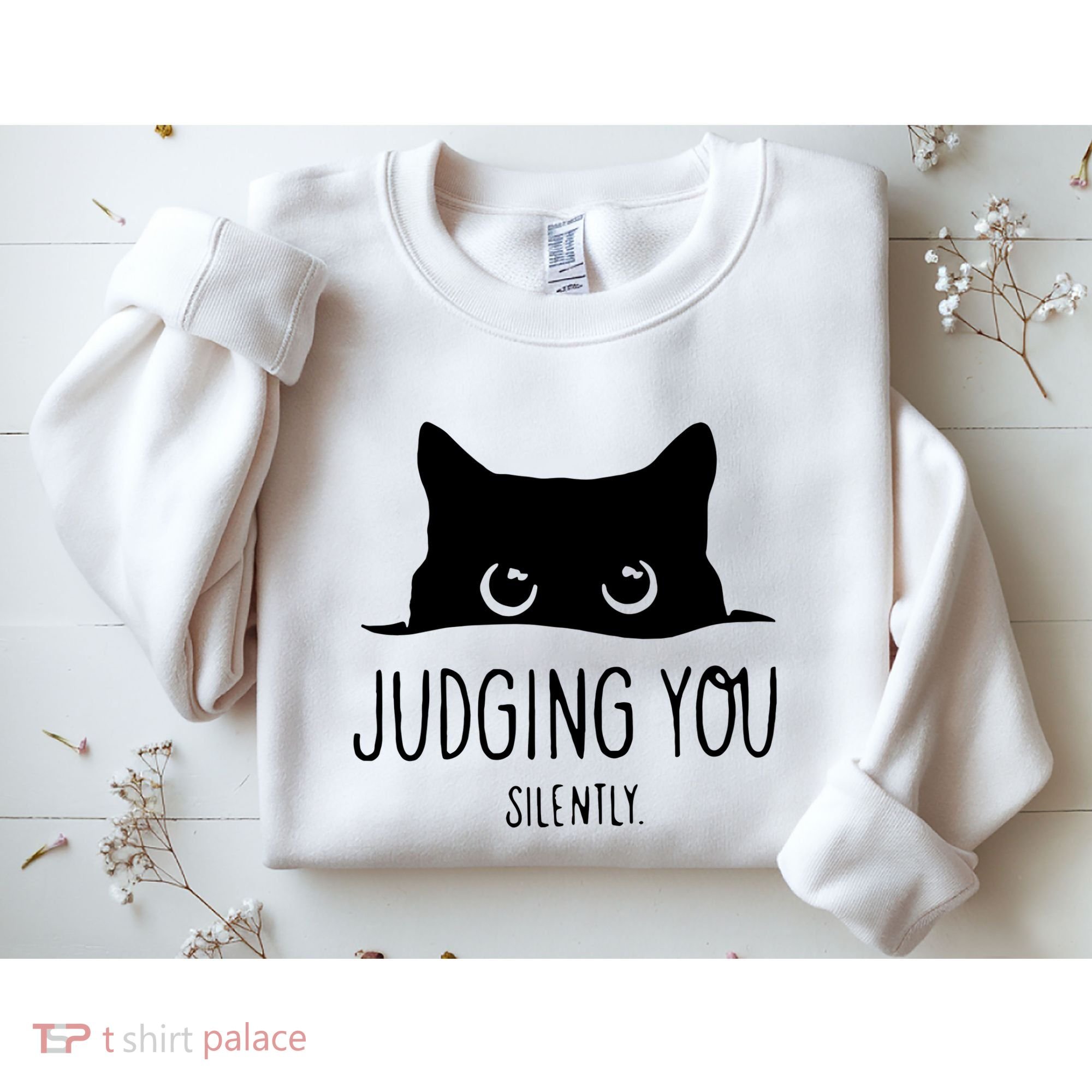 Judging You Silently Funny Cat Sweatshirt