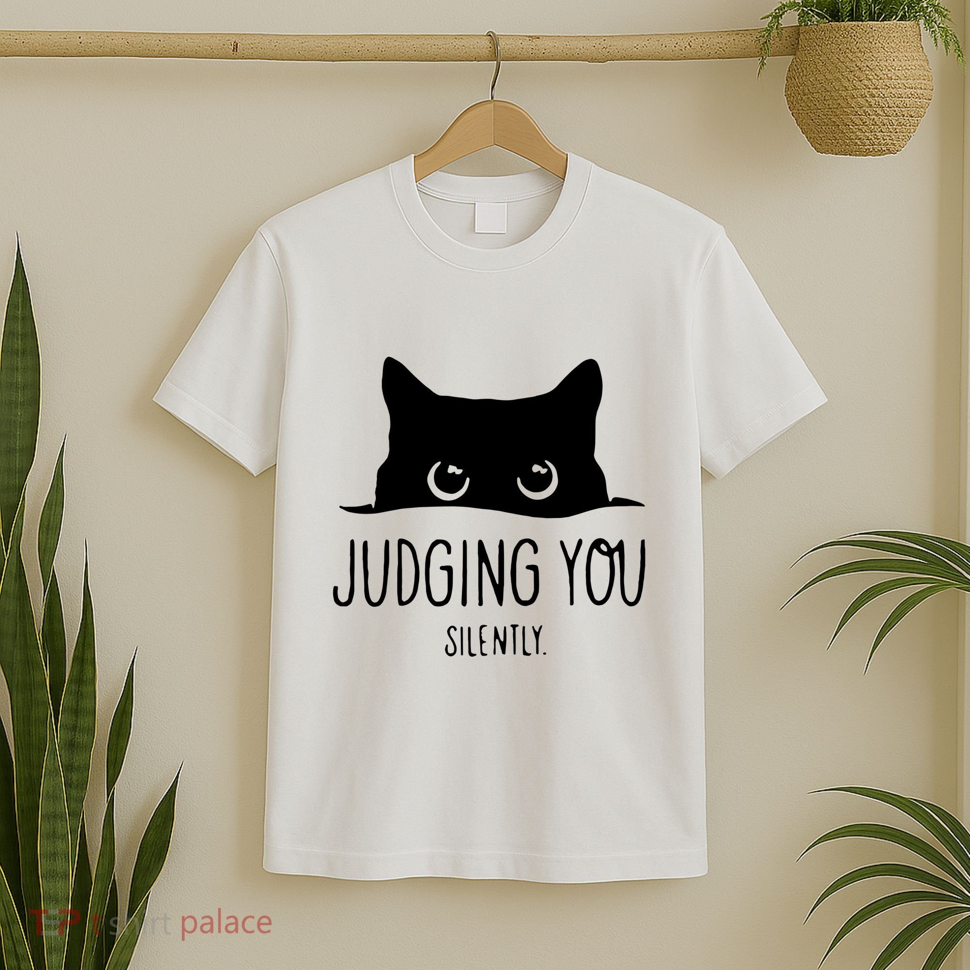 Judging You Silently Funny Cat T-Shirt