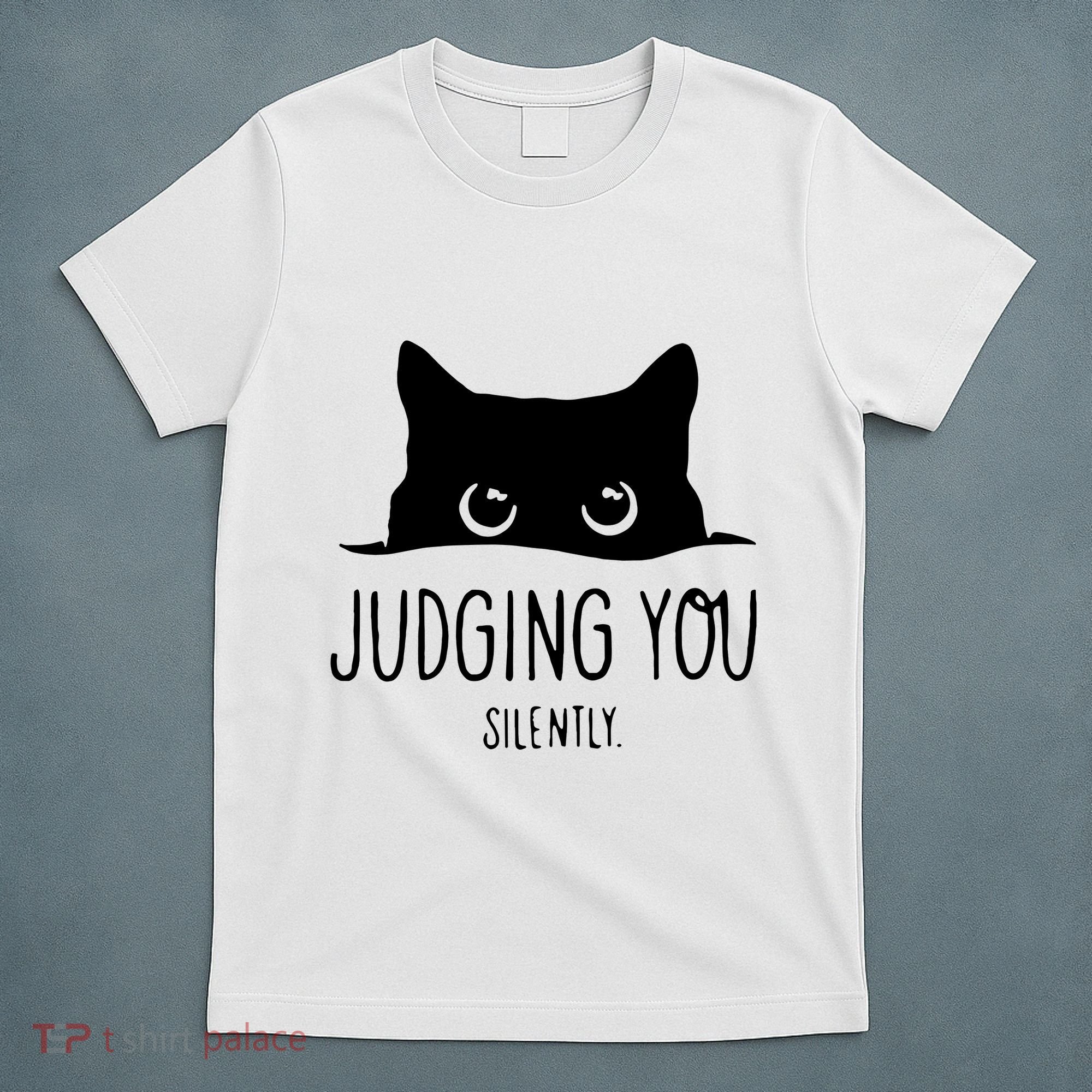 Judging You Silently Funny Cat T-Shirt