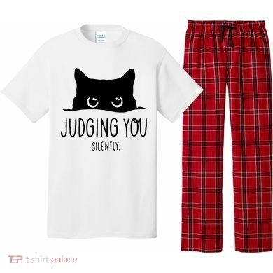 Judging You Silently Funny Cat Pajama Set