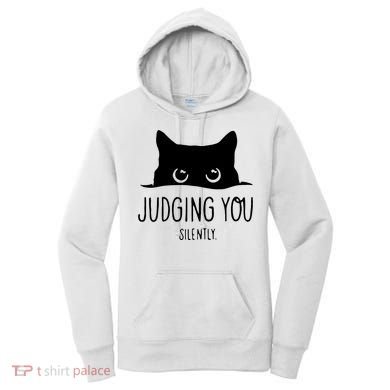 Judging You Silently Funny Cat Women's Hoodie