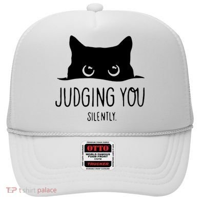 Judging You Silently Funny Cat Hat