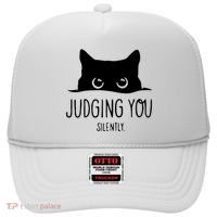 Judging You Silently Funny Cat Hat thumb 0