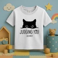 Judging You Silently Funny Cat Toddler T-Shirt thumb 3
