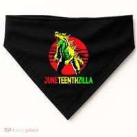 Juneteent Zilla Cool Black History African American Flag USA-Made Doggie Bandana thumb 0
