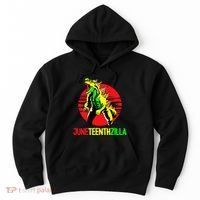 Juneteent Zilla Cool Black History African American Flag Hoodie thumb 0