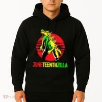 Juneteent Zilla Cool Black History African American Flag Hoodie thumb 2