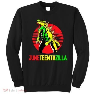 Juneteent Zilla Cool Black History African American Flag Sweatshirt