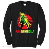 Juneteent Zilla Cool Black History African American Flag Sweatshirt thumb 0