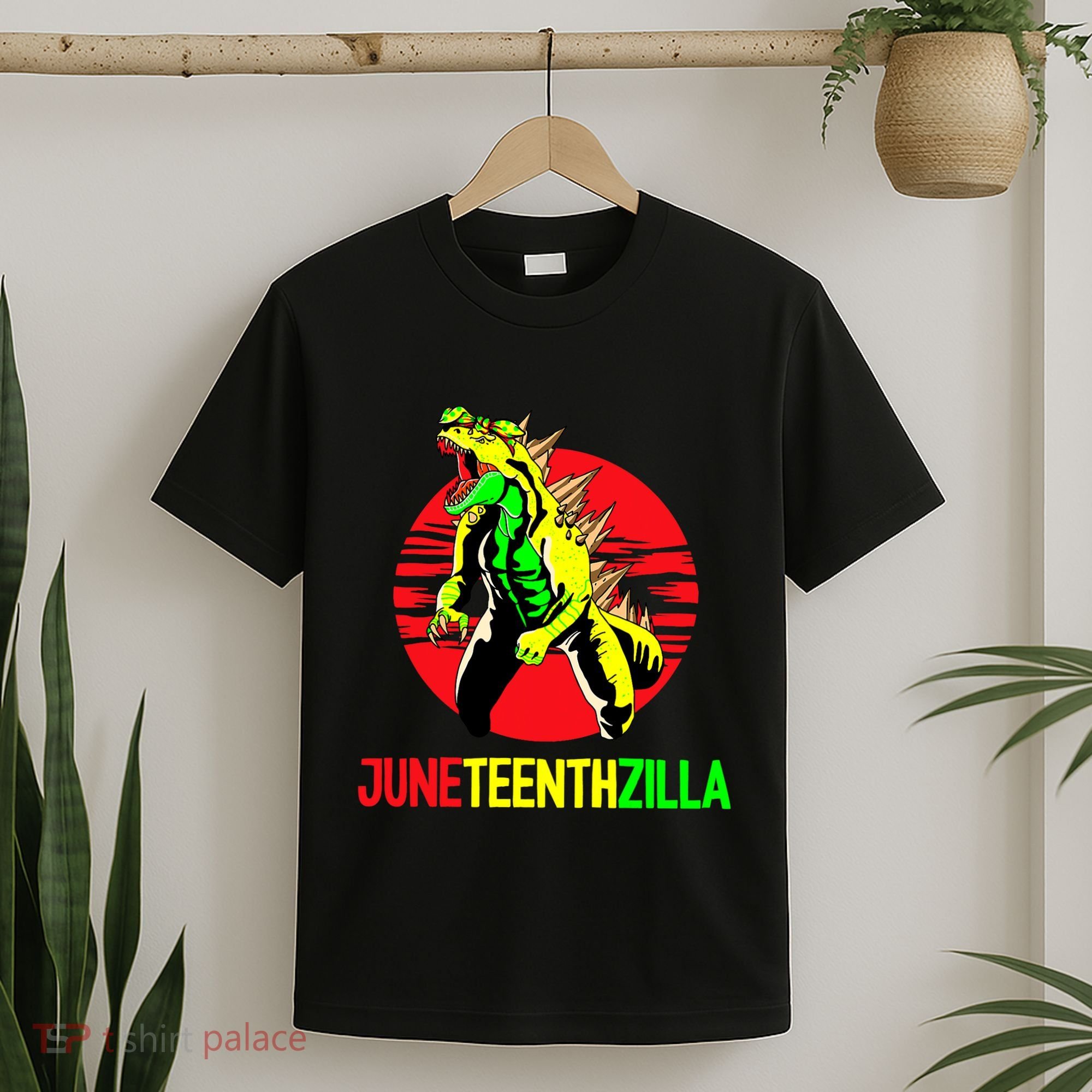 Juneteent Zilla Cool Black History African American Flag T-Shirt