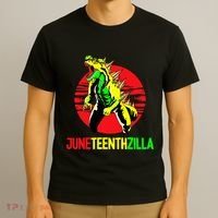 Juneteent Zilla Cool Black History African American Flag T-Shirt thumb 3