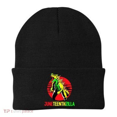 Juneteent Zilla Cool Black History African American Flag Beanie