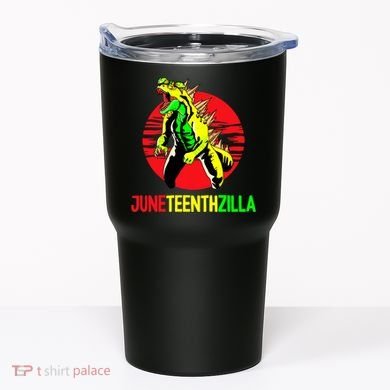 Juneteent Zilla Cool Black History African American Flag Tumbler
