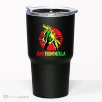 Juneteent Zilla Cool Black History African American Flag Tumbler thumb 0