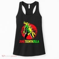 Juneteent Zilla Cool Black History African American Flag Women's Tank Top thumb 0