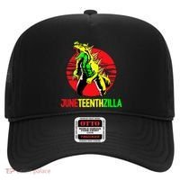 Juneteent Zilla Cool Black History African American Flag Hat thumb 0