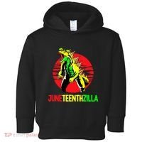 Juneteent Zilla Cool Black History African American Flag Toddler Hoodie thumb 0