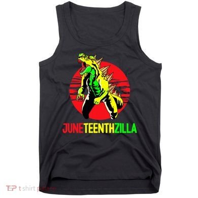 Juneteent Zilla Cool Black History African American Flag Tank Top