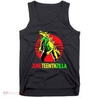 Juneteent Zilla Cool Black History African American Flag Tank Top thumb 0
