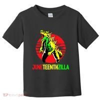 Juneteent Zilla Cool Black History African American Flag Toddler T-Shirt thumb 0