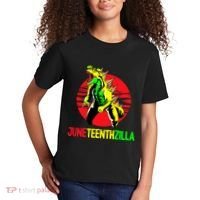 Juneteent Zilla Cool Black History African American Flag Kids T-Shirt thumb 2