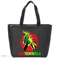Juneteent Zilla Cool Black History African American Flag Tote Bag thumb 0