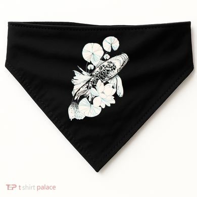 Japanese Zen Koi Fish Pond USA-Made Doggie Bandana